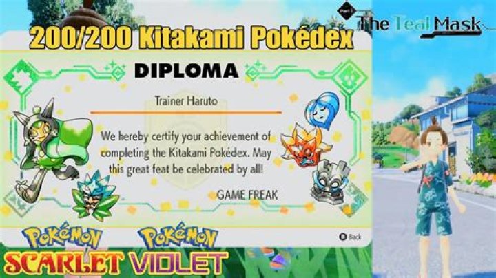 What Do You Get for Completing the Kitakami Pokedex in Pokemon Scarlet & Violet: The Teal Mask?