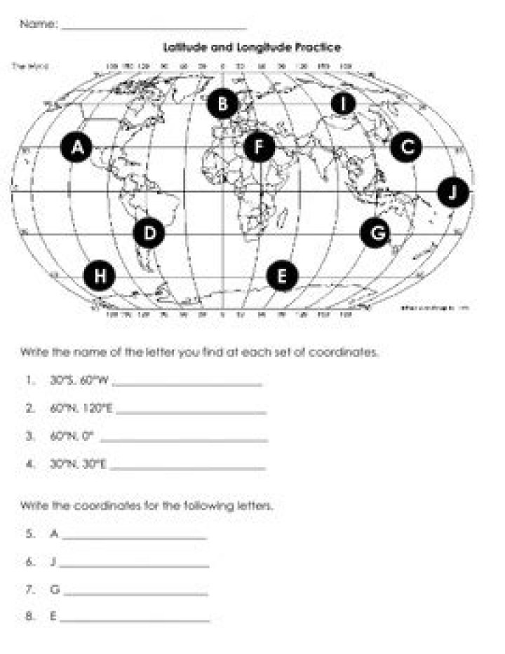 Longitude and Latitude Quiz