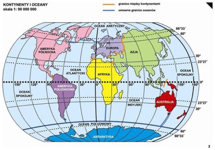 mapa kontynentow i oceanow Quiz