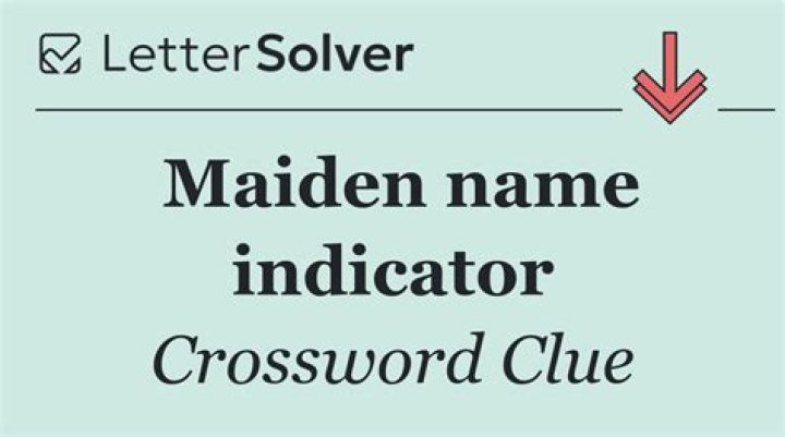 Name change indicator crossword clue answer