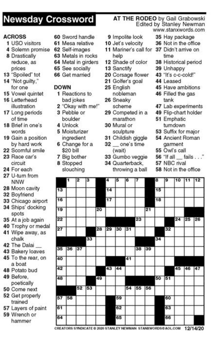 Newsday Crossword solution today for September 22 2023