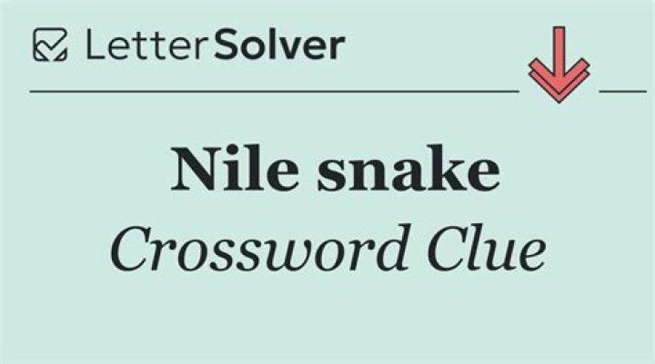 Nile snake crossword clue answer