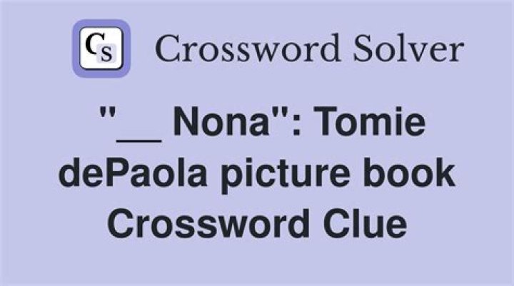 Tomie dePaola picture book crossword clue answer