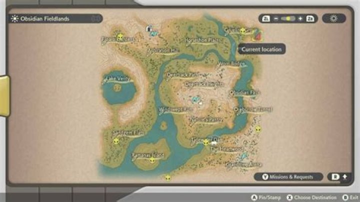 Obsidian Fieldlands Pokémon spawn list in Pokémon Legends: Arceus