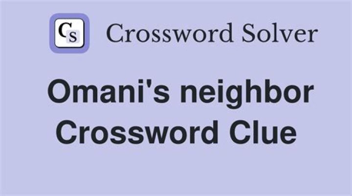 Omani neighbor crossword clue answer