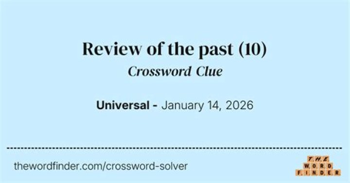 Path of the past? crossword clue answer