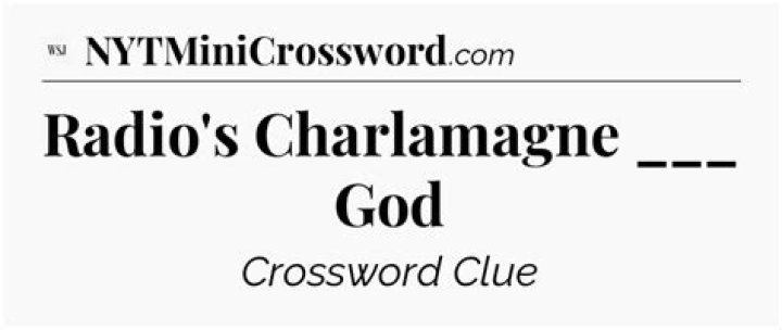 Radio Hall-of-Famer Charlamagne ___ God crossword clue answer