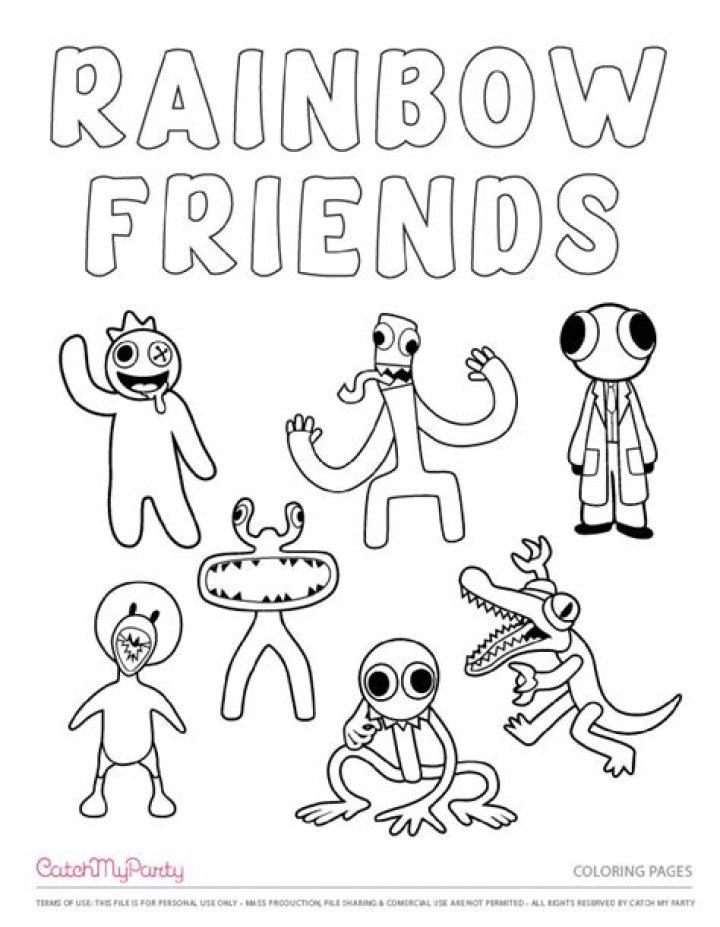 Rainbow Friends Coloring - Rainbow Friends Games