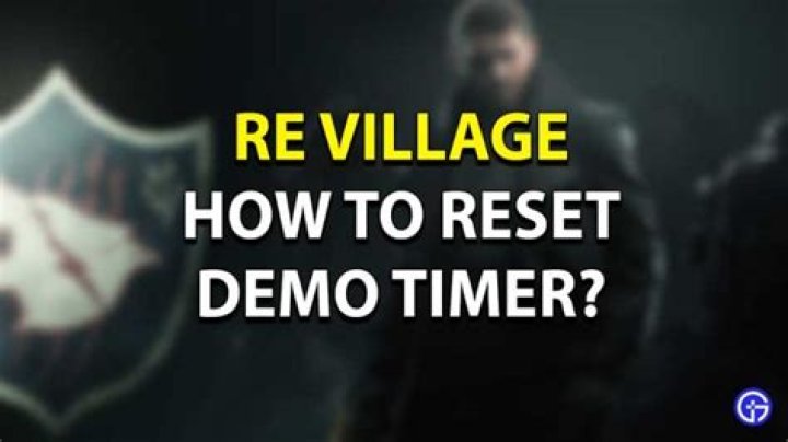 Resident Evil Village Demo PC Timer Reset Settings