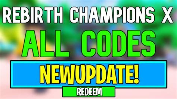 Rebirth Champions X Codes (June 2022)