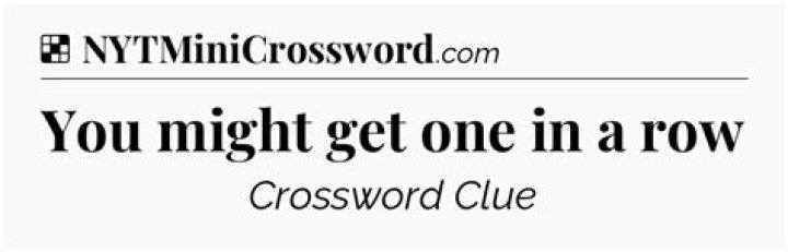 Row Crossword Clue