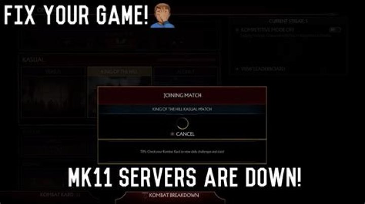 Mortal Kombat 11 (MK11) Servers Down