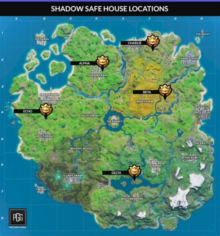 Shadow Safe House Locations in Fortnite Chapter 2 Season 2