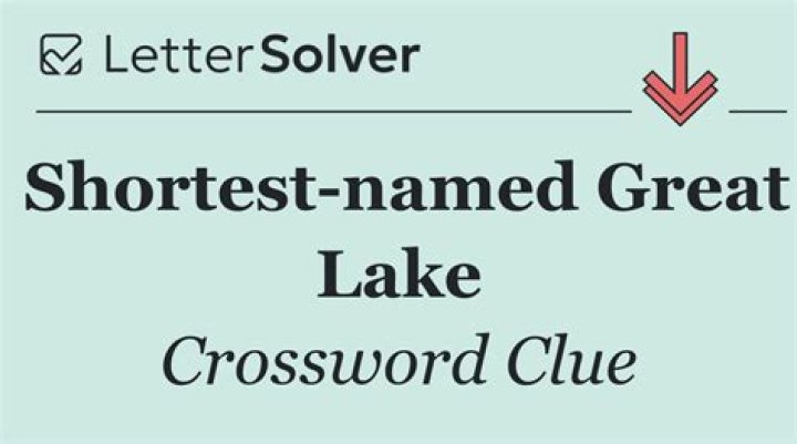 Shallowest and shortest-named Great Lake crossword clue answer