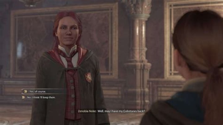 Should you give Zenobia her Gobstones back in Hogwarts Legacy?