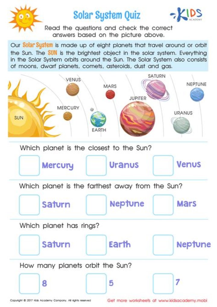 Solar System Symbols Quiz