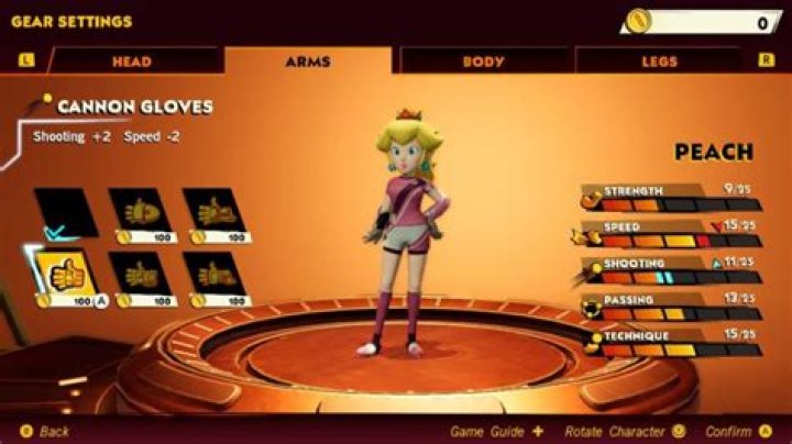 The best Peach gear builds in Mario Strikers: Battle League