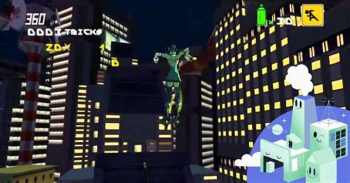 The Video Game City: Jet Set Radio Future's Skyscraper District offers a bright urban night