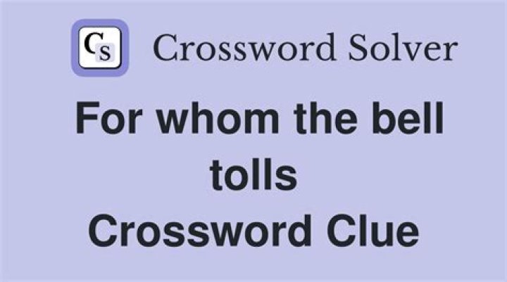 Tolls crossword clue answer