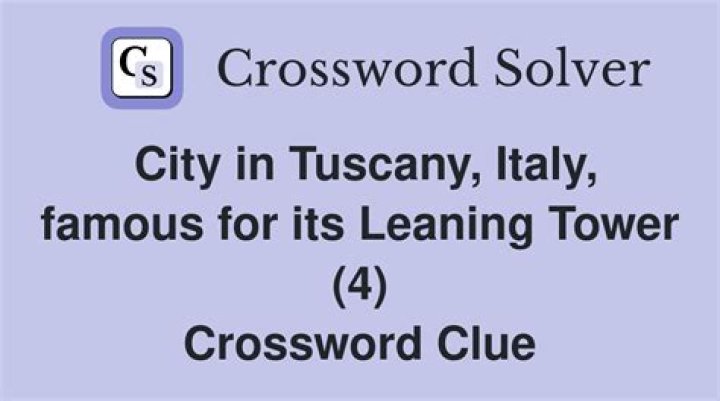 Tuscany town crossword clue answer
