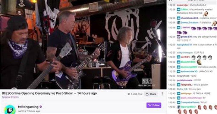 Twitch replaces Metallica rocking out at BlizzConline with generic music to avoid DMCA takedown