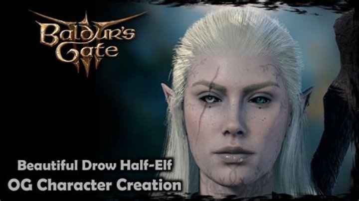What are the physical characteristics of a drow half elf?