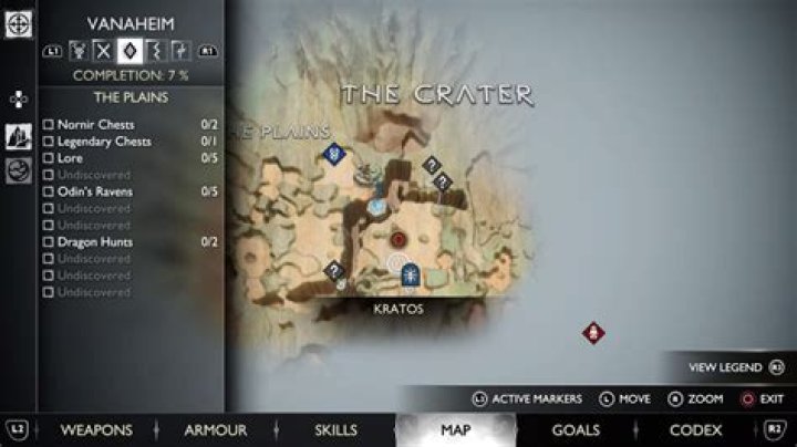 What are the undiscovered collectibles in The Plains in the Vanaheim Crater in God of War Ragnarok?
