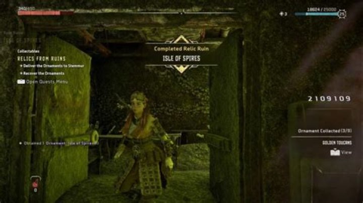 What is the Isle of Spires Relic Ruins door code in Horizon Forbidden West?