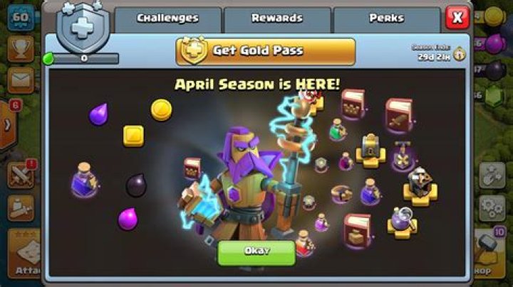 What's in the April Gold Pass in Clash of Clans?