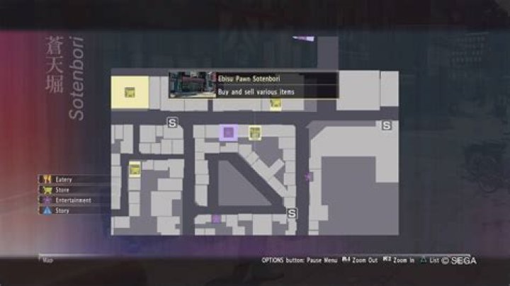 Where can you sell items in Yakuza 0?