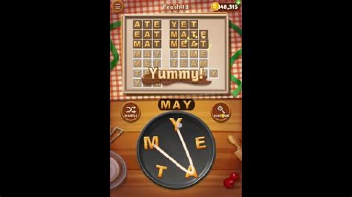 Word Cookies Talented Chef-Peach Level 18 Answers • Game Solver