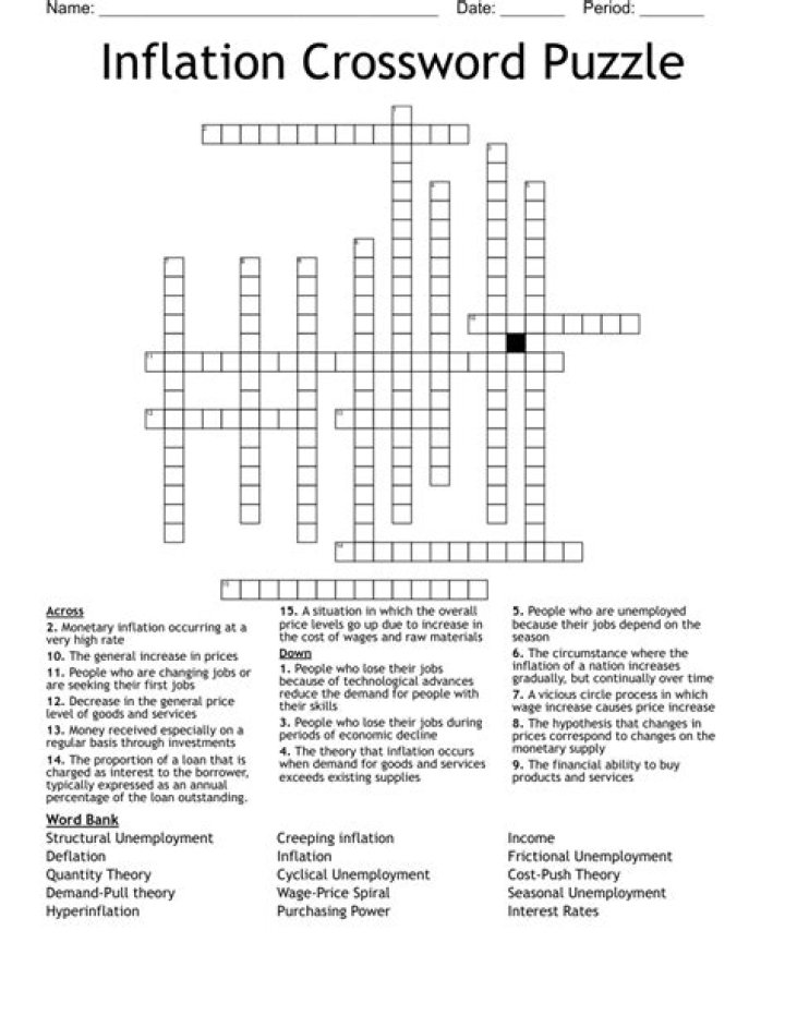 Work thats subject to inflation crossword clue answer